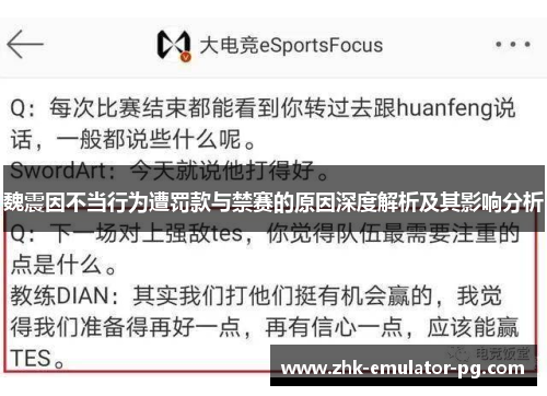 魏震因不当行为遭罚款与禁赛的原因深度解析及其影响分析